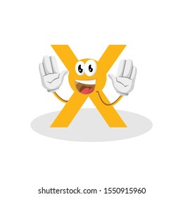  Logo icon Letter X. Initial letter X  Design Smile vector.