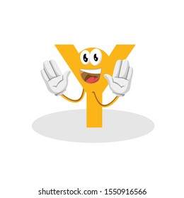  Logo icon Letter Y. Initial letter Y  Design Smile vector.