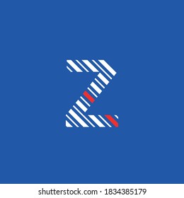 logo icon letter Z, editable vector diagonal lines