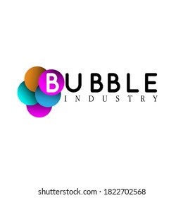 logo icon lettering bubble. colorful design logo for company or web icon template
