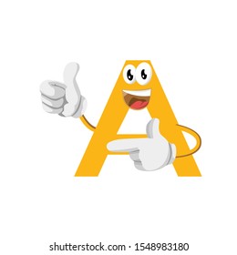 Logo Icon Letters A. Initial Letters A Vector Design is happy. Print monogram initials.