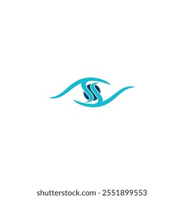logo icono de línea de diseño S tecnología