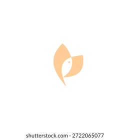 logo icon line initial T fish design vector