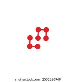 logo icon line LN design vector technology