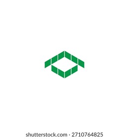 Icono de logotipo Línea Triángulo cuadrado Kite Technology Illusion