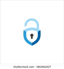 logo icon lock templet vector