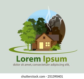 Logo Or Icon For Log Cabin Property