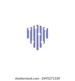 logo icon long line vector technology