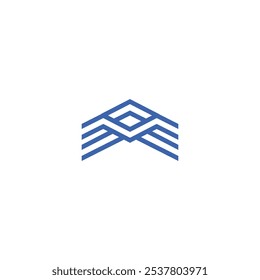 Logo-Symbol M Illusion Design Vektortechnologie