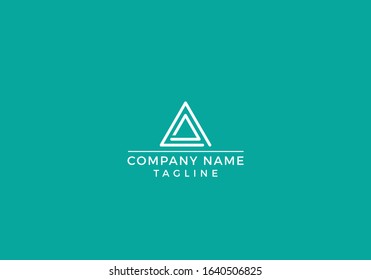 A logo icon minimal design with blue and white color in vector editable file.