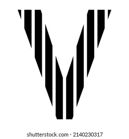 logo icon Modern Geometric Letter V 