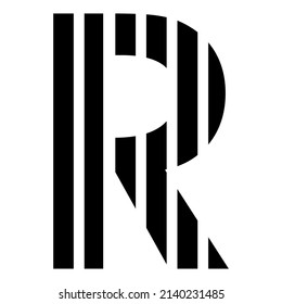 logo icon Modern Geometric Letter R