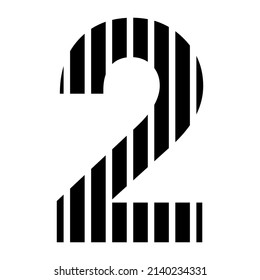 logo icon Modern Geometric number 2 
