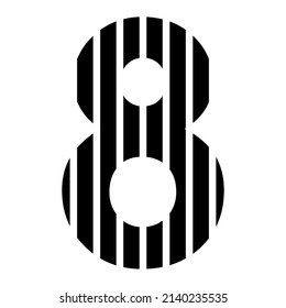 logo icon Modern Geometric number 8 