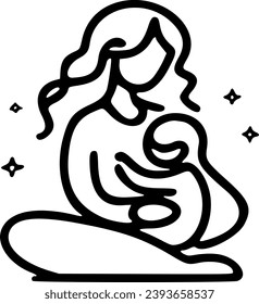 logo icon mother family breastfeed care