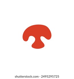 Logo or icon mushroom minimalist with blank background
