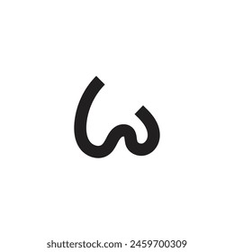 Logo or icon nose unique line stroke with blank background