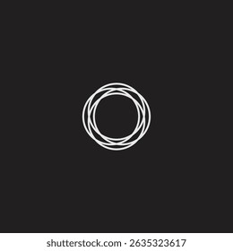 logo icon O element design vector technology