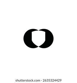 logo icon O element illusion design vector technology