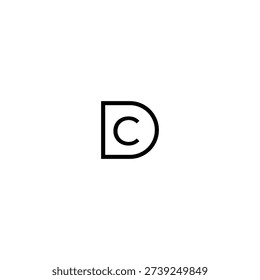 logo icon object inisial DC technology