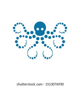 logo icon octopus dot design vector