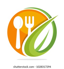 logo icon for organic food restaurant	