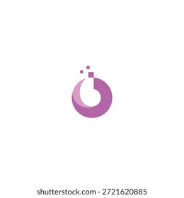 ícone de logotipo OU 1 iniciais tecnologia vetor