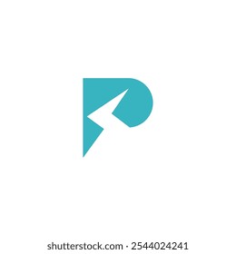 logo icon P lightning design element technology