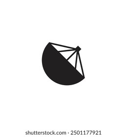 Logo or icon parabolic satellite with blank background