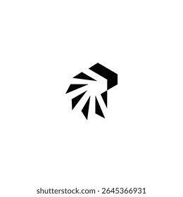 ícone de logotipo PE tecnologia elemento vetor ilusão