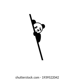 logo icon of a peeping panda