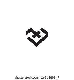 icono de logotipo más signo T elemento Vector