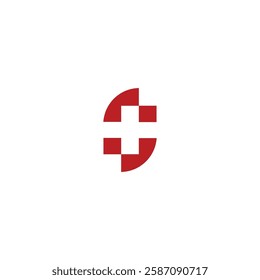 logo icon plus sign icon vector technology