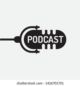  logo or icon podcast with white background,vector graphic