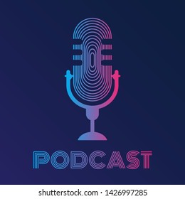  logo or icon podcast with white background,vector graphic