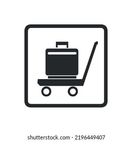 logo icon for pusher and bag for airport, office, terminal, and other places . needs
