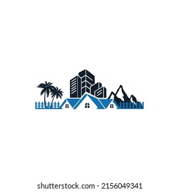 Logo Icon Real Estate Invesment Island Vector