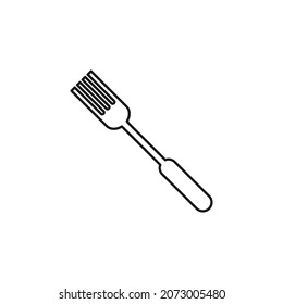 logo, icon restaurant. with fork, line art, simple