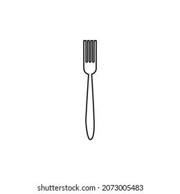 logo, icon restaurant. with fork, line art, simple