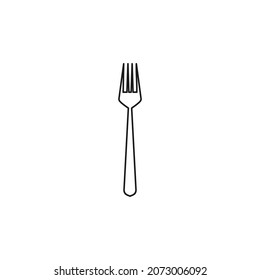 logo, icon restaurant. with fork, line art, simple