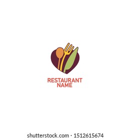 LOGO, ICON RESTAURANT. WITH A SPOON OR FORK, LINE ART, SIMPLE