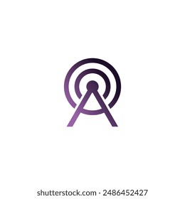 logo icon round design wrapped around technology