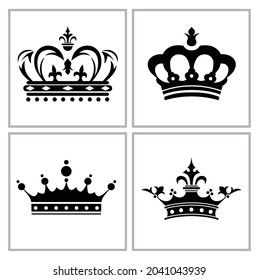 logo icon royal crown vector