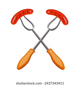 Logo Icon Würste auf Grillgabel Clipart