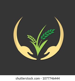 Logo Icon Save Earth and plants