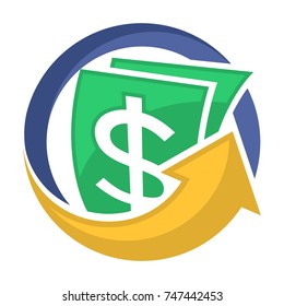 logo icon to save money and invest growing business