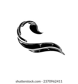 Logo icon. scorpion icon. simple vectors. scorpion tail. white background. vector illustration svg