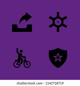 logo icon set. helm, outbox and shield vector icon for graphic design and web