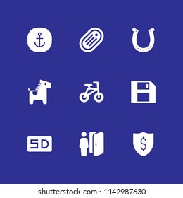 logo icon set. logout, anchor and shield vector icon for graphic design and web