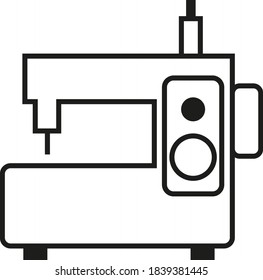 
Logo, icon of the sewing machine.Vector.